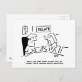 Abwesend Ehemann sendet eine Postkarte. Postkarte (Vorne/Hinten)