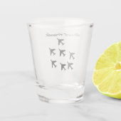Abwesende Freunde Schnapsglas (Rückseite)
