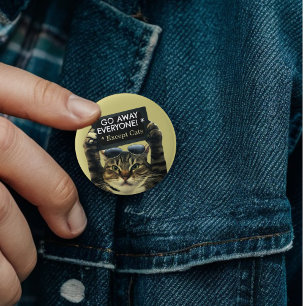 Abwesende Menschen außer Katzen Button