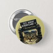 Abwesende Menschen außer Katzen Button (Vorne & Hinten)