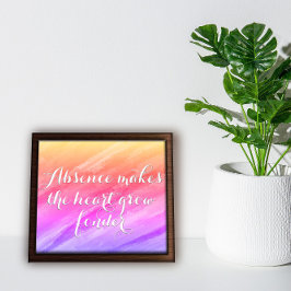 Abwesenheit macht das Herzförderungspaket Poster