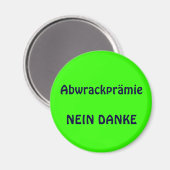 Abwrackprämie Magnet (Vorderseite/Rückseite)