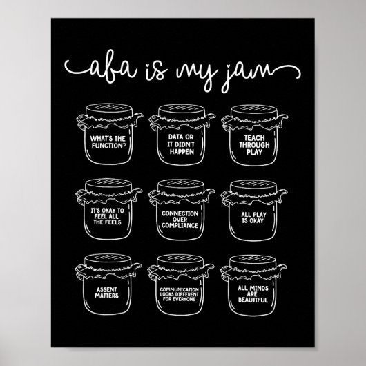 Aby ist mein Jam Autism Awareness Verhaltensanalys Poster (Vorne)