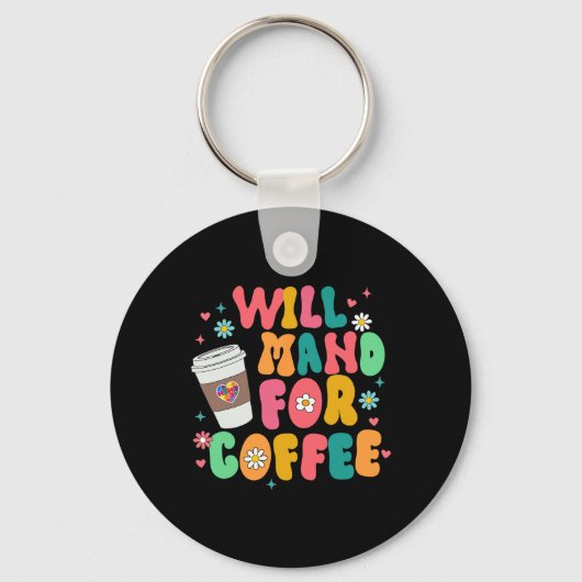 Aby Sped Autismus Awareness Coffee Lover wird Mand Schlüsselanhänger (Vorderseite)
