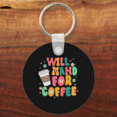Aby Sped Autismus Awareness Coffee Lover wird Mand Schlüsselanhänger (Vorderseite)