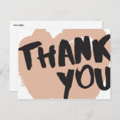Abys Brush Letters Vielen Dank Postcard Mailer Postkarte (Vorne/Hinten)