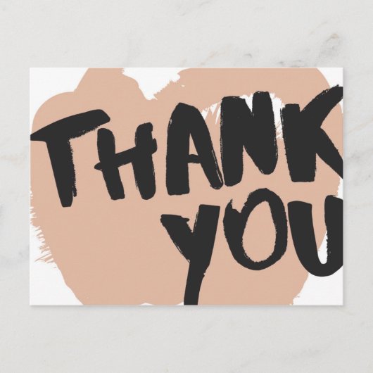Abys Brush Letters Vielen Dank Postcard Mailer Postkarte (Vorderseite)