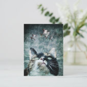 Abyss cat Postcard Postkarte (Stehend Vorderseite)
