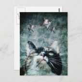 Abyss cat Postcard Postkarte (Vorne/Hinten)