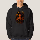 Abyss Kraken – Glowing Steampunk Octopus Hoodie (Vorderseite)