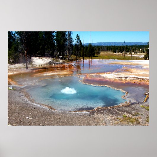 Abyss Pool Hot Springs Yellowstone Nationalpark Poster (Vorne)