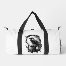 Abyssal Gaze Heavy Metal Raven Skull Duffel Bag Duffle Bag