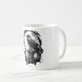 Abyssal Gaze Heavy Metal Raven Skull Mug Kaffeetasse (VorderseiteRechts)