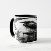 Abyssal Gaze Heavy Metal Raven Skull Tasse (Vorderseite Links)