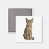 Abyssinian Blue Cat Magnet (Vorderseite/Rückseite)