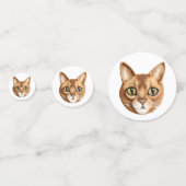 Abyssinian Cat 3D Inspiriert Konfetti (Rückseiten)