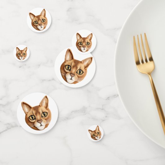 Abyssinian Cat 3D Inspiriert Konfetti (Gruppe)