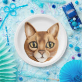Abyssinian Cat 3D Inspiriert Pappteller (Party)