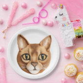 Abyssinian Cat 3D Inspiriert Pappteller (Party)
