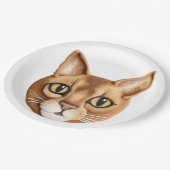 Abyssinian Cat 3D Inspiriert Pappteller (Schrägansicht)