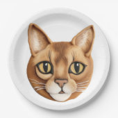 Abyssinian Cat 3D Inspiriert Pappteller (Vorderseite)