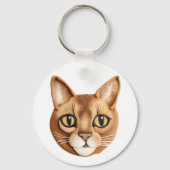 Abyssinian Cat 3D Inspiriert Schlüsselanhänger (Vorderseite)