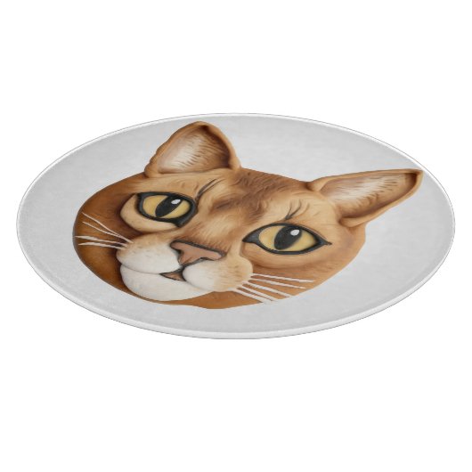 Abyssinian Cat 3D Inspiriert Schneidebrett (Ecke)