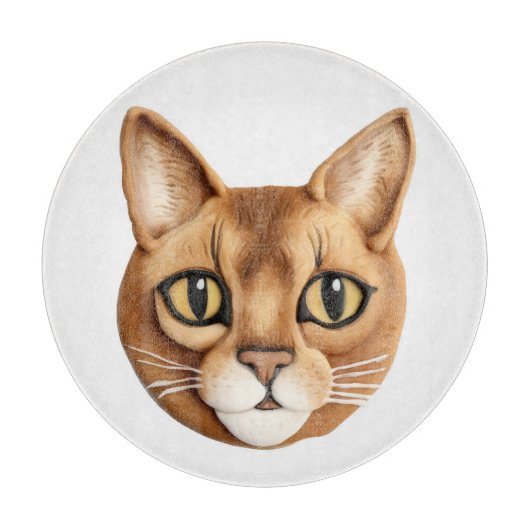 Abyssinian Cat 3D Inspiriert Schneidebrett (Vorderseite)