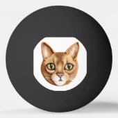 Abyssinian Cat 3D Inspiriert Tischtennisball (Rückseite)