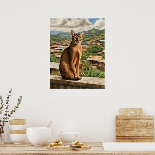 Abyssinian Cat - Art Print Poster (Küche)