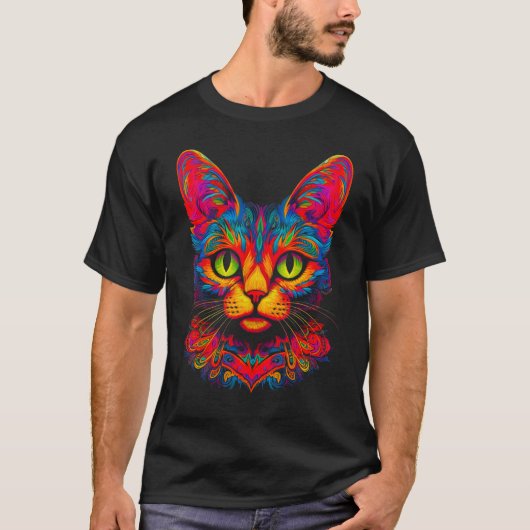Abyssinian Cat Art T-Shirt (Vorderseite)