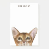 Abyssinian Cat | Bearbeitbarer Text | Hier ist, wa Post-it Klebezettel (Vorderseite)