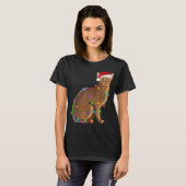 Abyssinian Cat Christmas Lights Xmas Cat Lover T-Shirt (Vorne ganz)