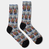 Abyssinian Cat Christmas Red Truck Holiday Socken (Rechts)