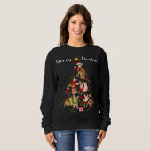 Abyssinian Cat Christmas Tree Xmas Cat Lover Sweatshirt (Vorne ganz)