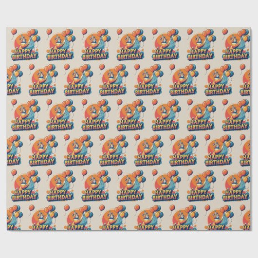 Abyssinian Cat Colorful Geschenkpapier (Flach)