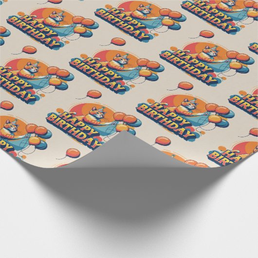 Abyssinian Cat Colorful Geschenkpapier (Ecke)