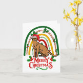Abyssinian Cat Frohe Weihnachten Karte (Gelbe Blume)