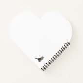 Abyssinian Cat Heart Shaped Spiral Notebook Notizblock (Rückseite)