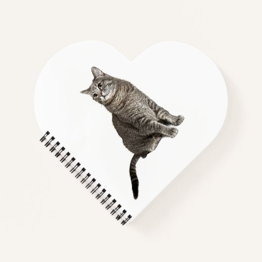Abyssinian Cat Heart Shaped Spiral Notebook Notizblock (Vorderseite)