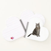 Abyssinian Cat Heart Shaped Spiral Notebook Notizblock (Innenseite)