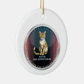 Abyssinian Cat Keramik Ornament (Rechts)