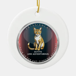 Abyssinian Cat Keramik Ornament