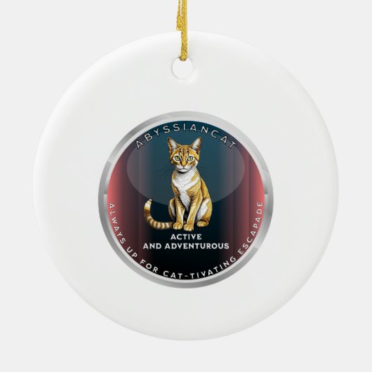 Abyssinian Cat Keramik Ornament (Hinten)