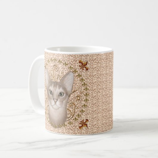 Abyssinian Cat Lilie Tasse (Vorderseite Links)