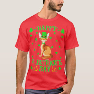 Abyssinian Cat Lover Leprechaun T-Shirt