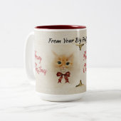 Abyssinian Cat Meowy Christmas Zweifarbige Tasse (Vorderseite Links)
