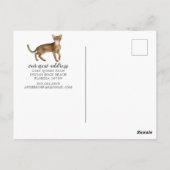 Abyssinian Cat Moving Announccard Postkarte (Rückseite)