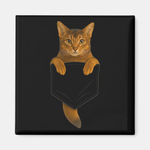 Abyssinian Cat Pocket Funny Gaben Cat Mama Cat Vat Magnet
