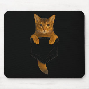Abyssinian Cat Pocket Funny Gaben Cat Mama Cat Vat Mousepad